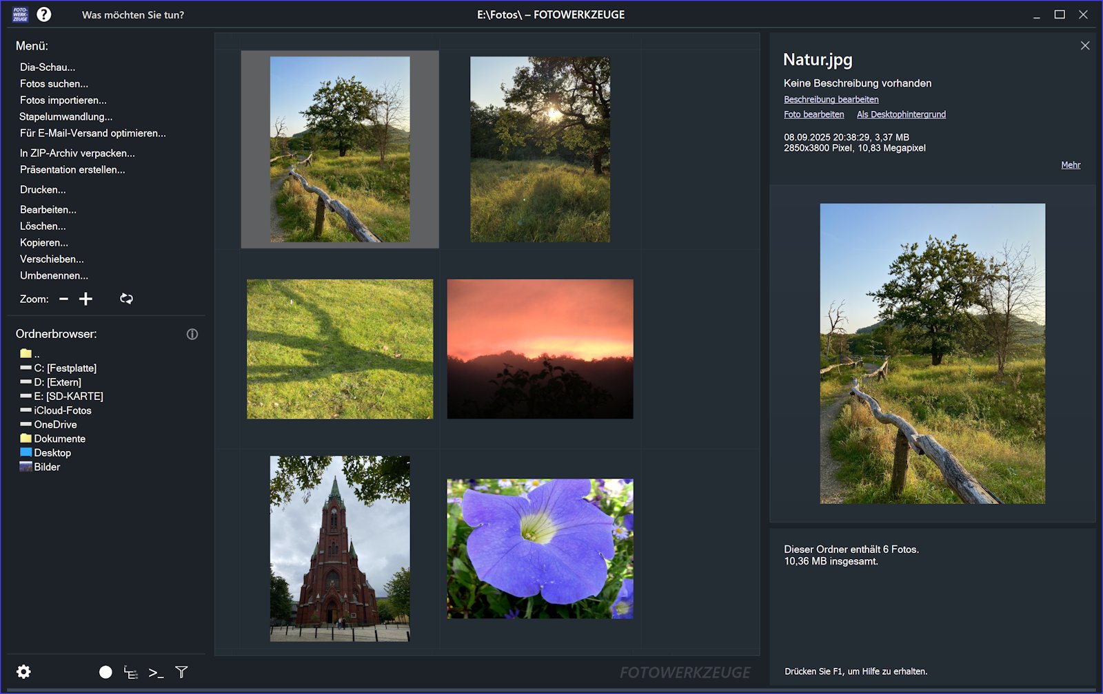 Fotowerkzeuge 6: Fotos professionell verwalten und bearbeiten