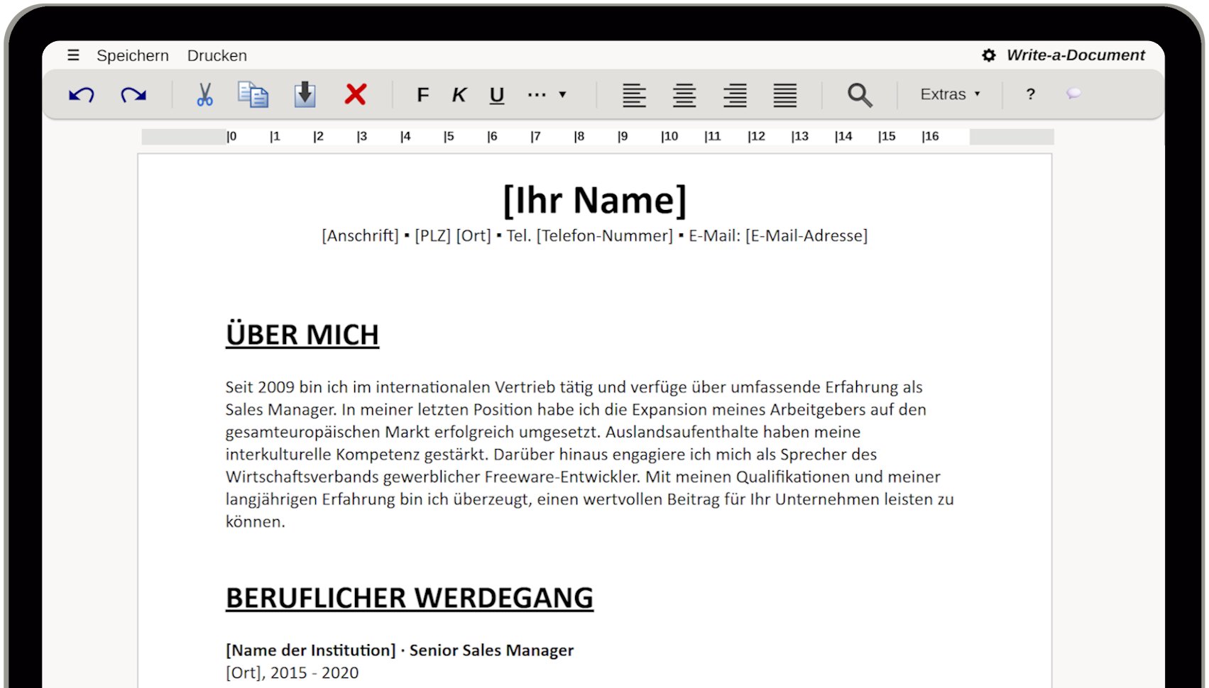 Lebenslauf erstellen