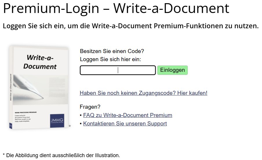 Der Login-Bildschirm